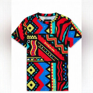 REASON Streetwear Abstract Geometric Graphic Tee Small